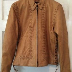 Sunriders Vintage Leather Jacket Tan Camel